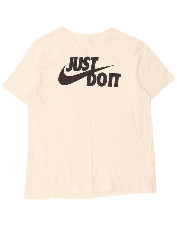 Nike grafisk T-shirt top til mænd, stor hvid bomuld