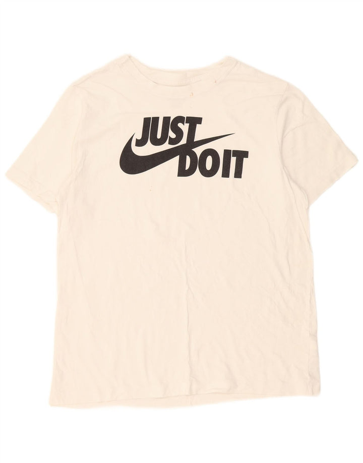 Nike grafisk T-shirt top til mænd, stor hvid bomuld