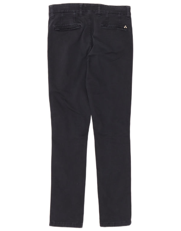 PEUTEREY Slim Chino-bukser til mænd IT 44 XS W30 L32 Marineblå bomuld