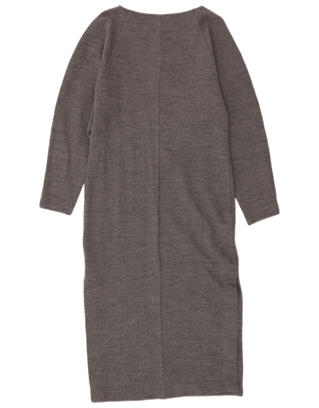 Cos Dame Langærmet Jumper Dress UK 10 Small Grey Uld