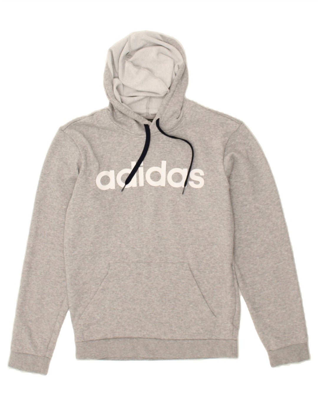 ADIDAS Mens Graphic Hoodie Jumper Small Grey Cotton Vintage Adidas and Second-Hand Adidas from Messina Hembry 