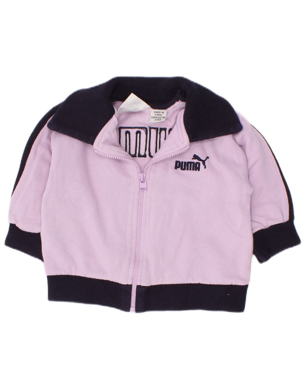 Puma Baby Girls Grafisk træningsdragt topjakke 6-9 måneder Lilla Colourblock