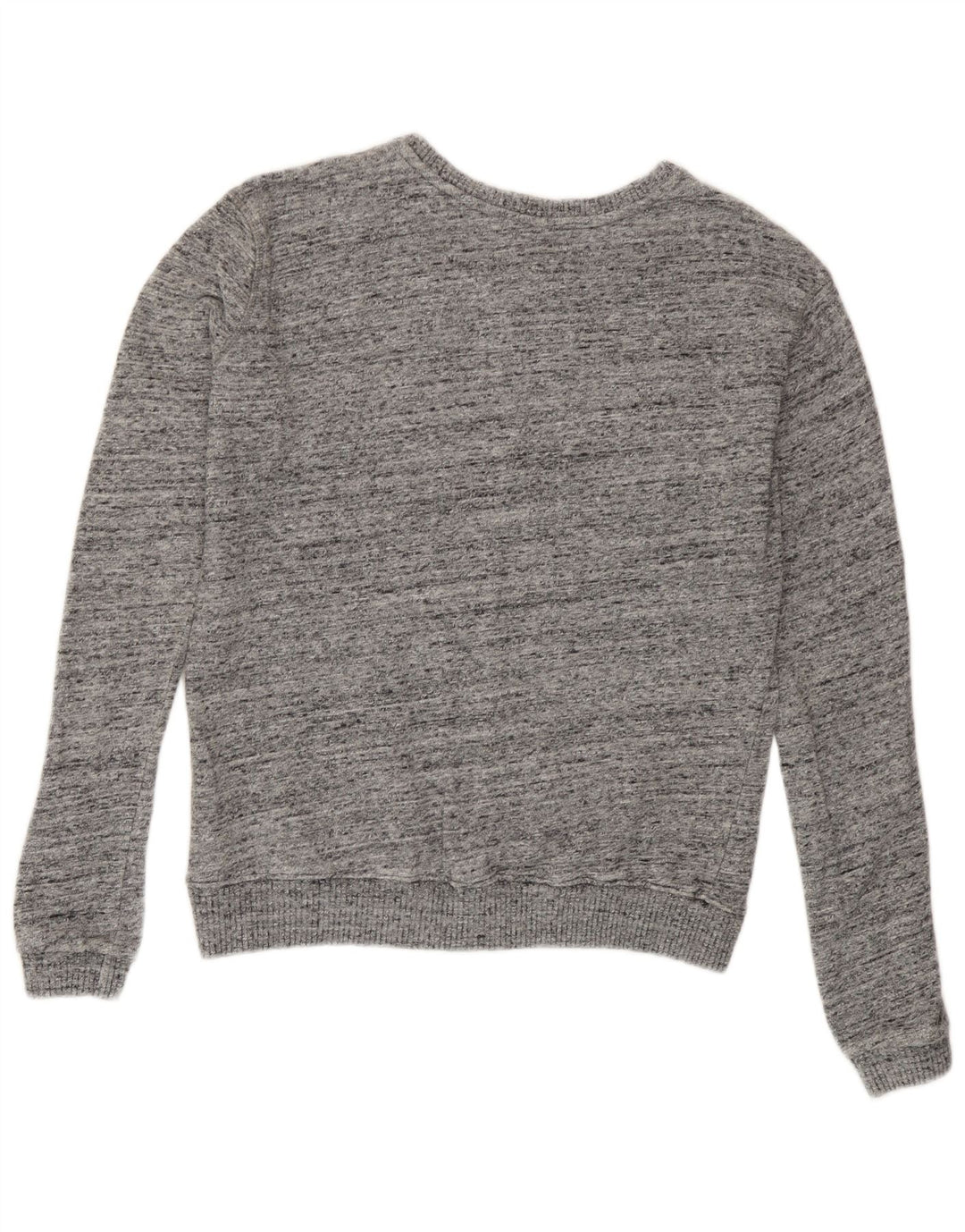 Superdry Graphic Sweatshirt Jumper UK 10 Small Grey Flecked