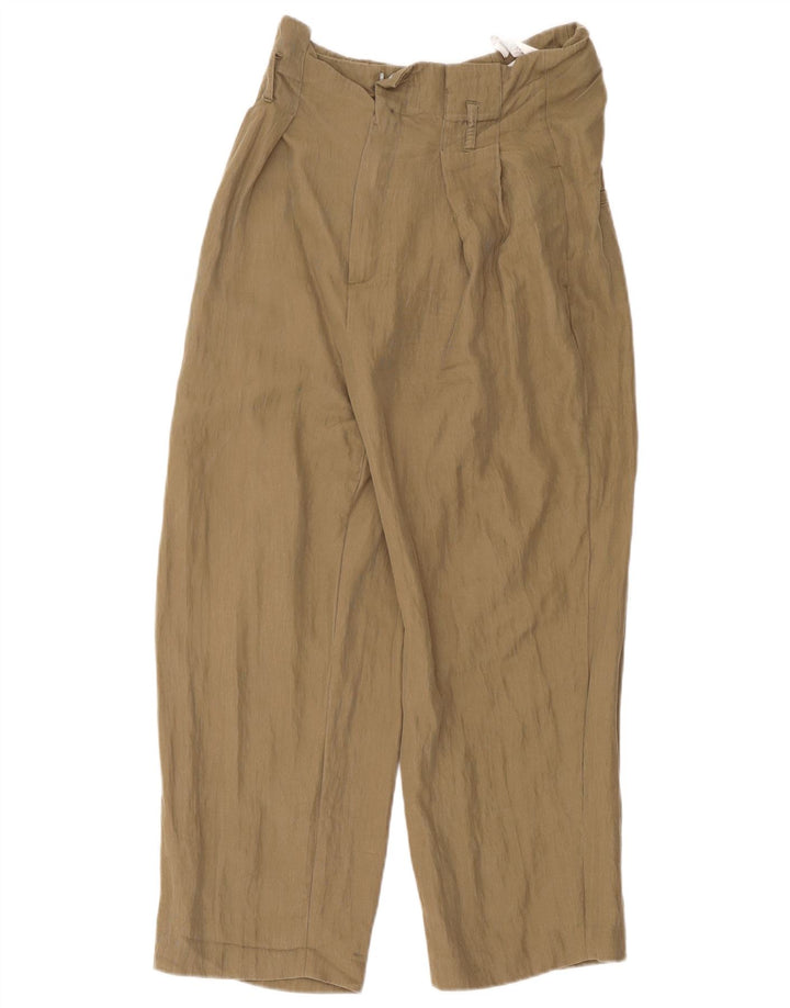 Zara Dame Harem Bukser Medium W28 L22 Khaki Lyocell