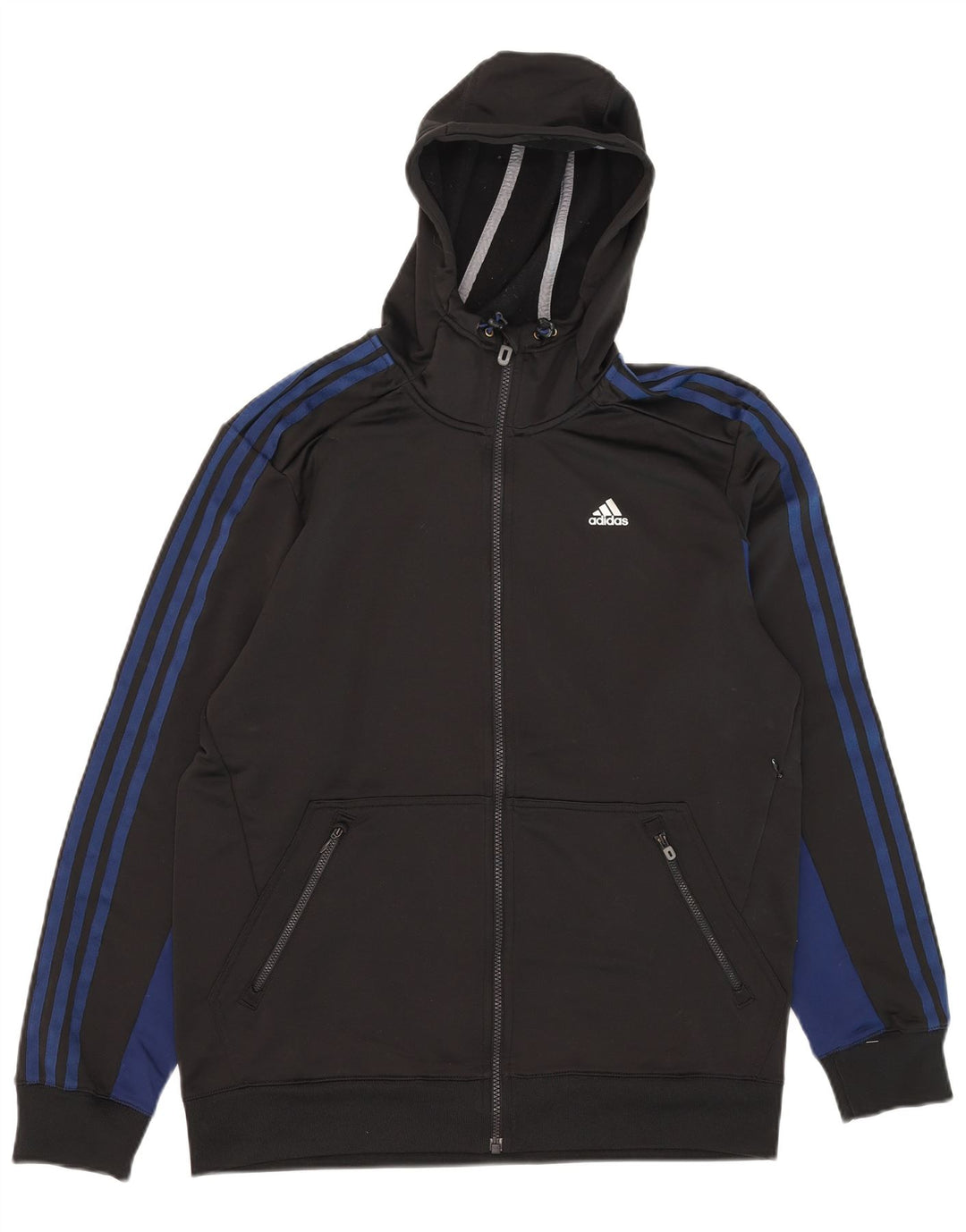 Adidas Herre Climalite Hættetrøje med lynlås mellem sort Colourblock Polyester