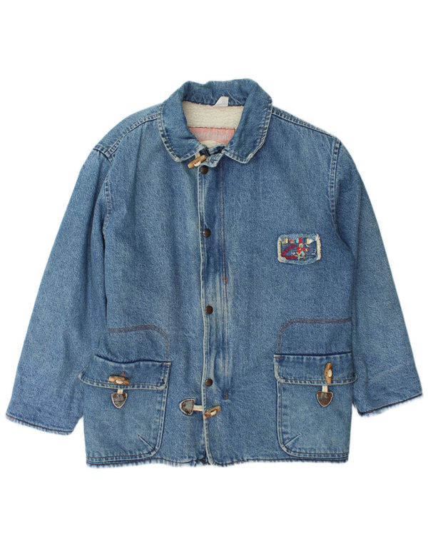 Casucci Drenge Grafisk Denim Sherpa-jakke 15-16 år Blå