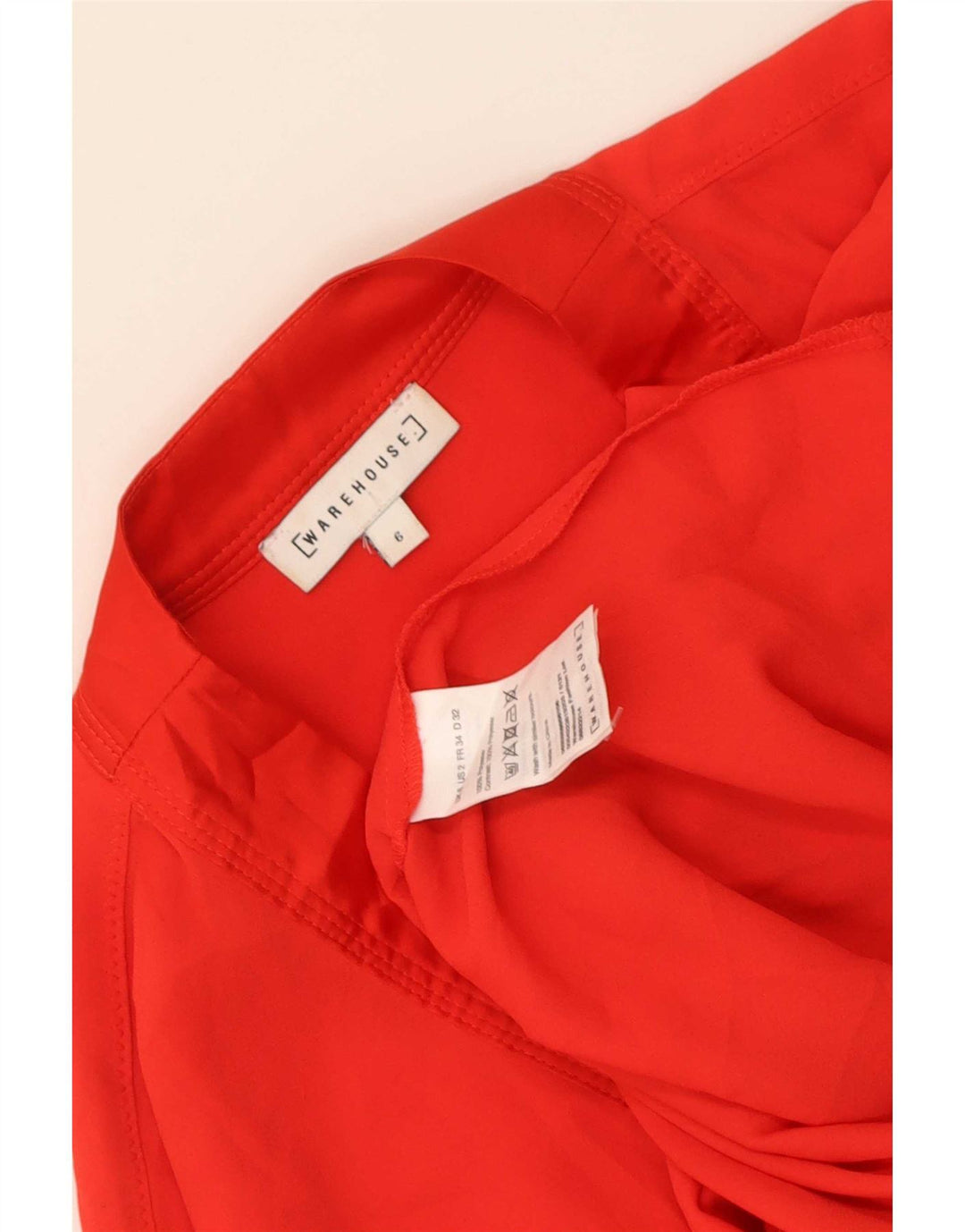 Warehouse Damebluse Top UK 6 XS Rød Polyester
