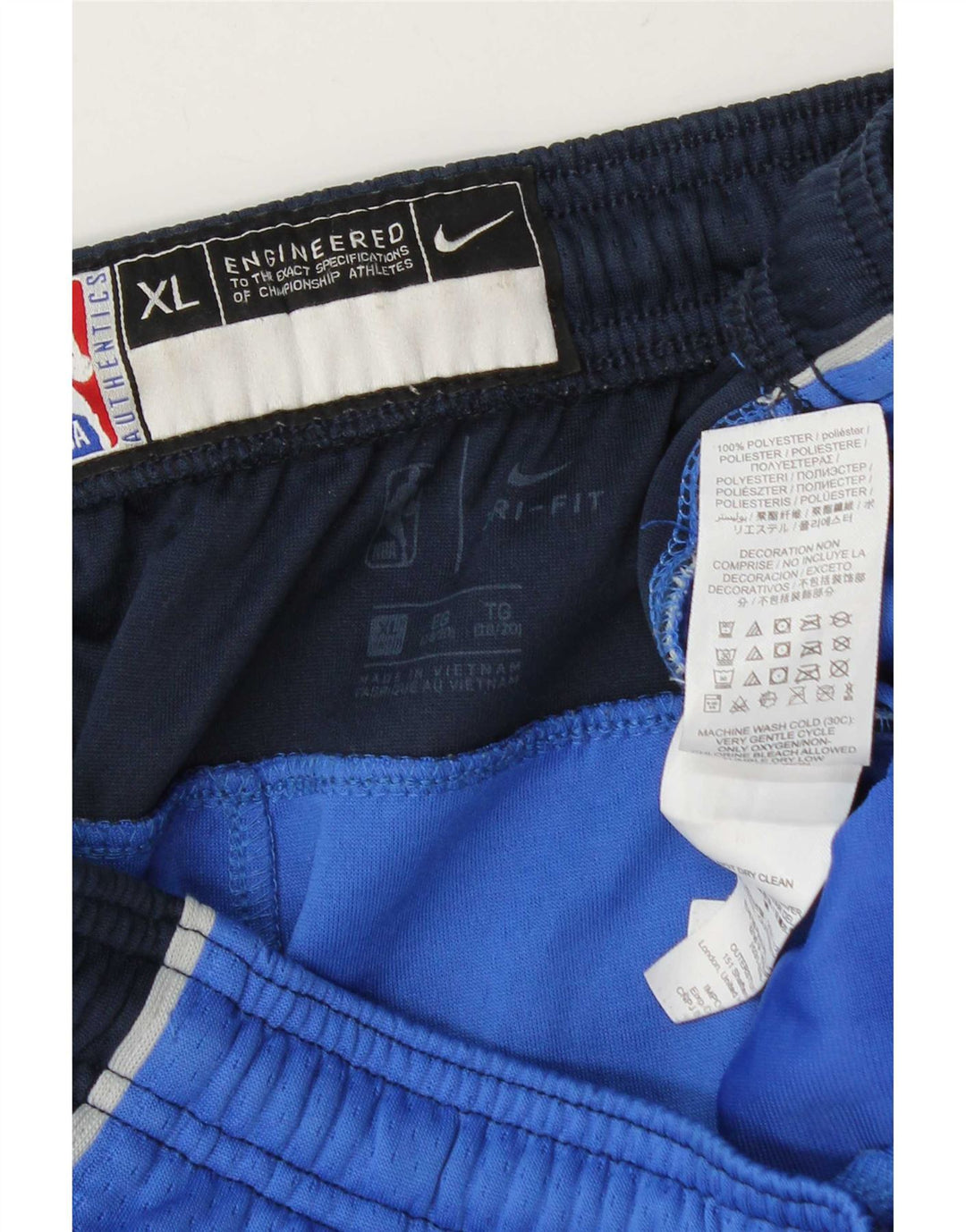 Nike Herre Dri Fit Sportshorts XL Blå Colourblock Polyester