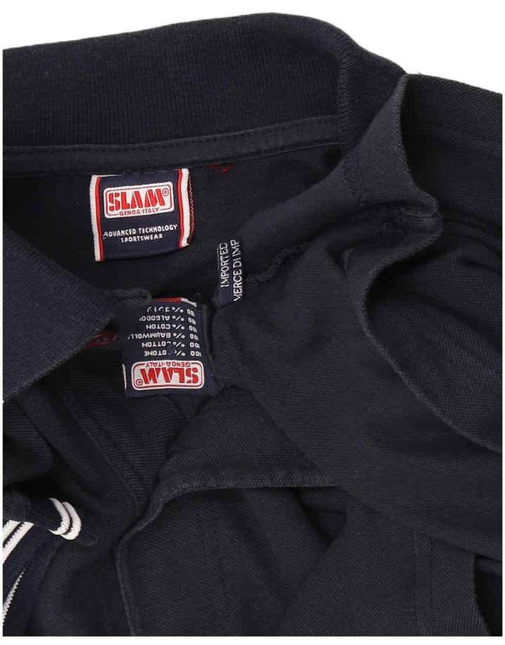 Slam herre poloshirt Stor marineblå bomuld
