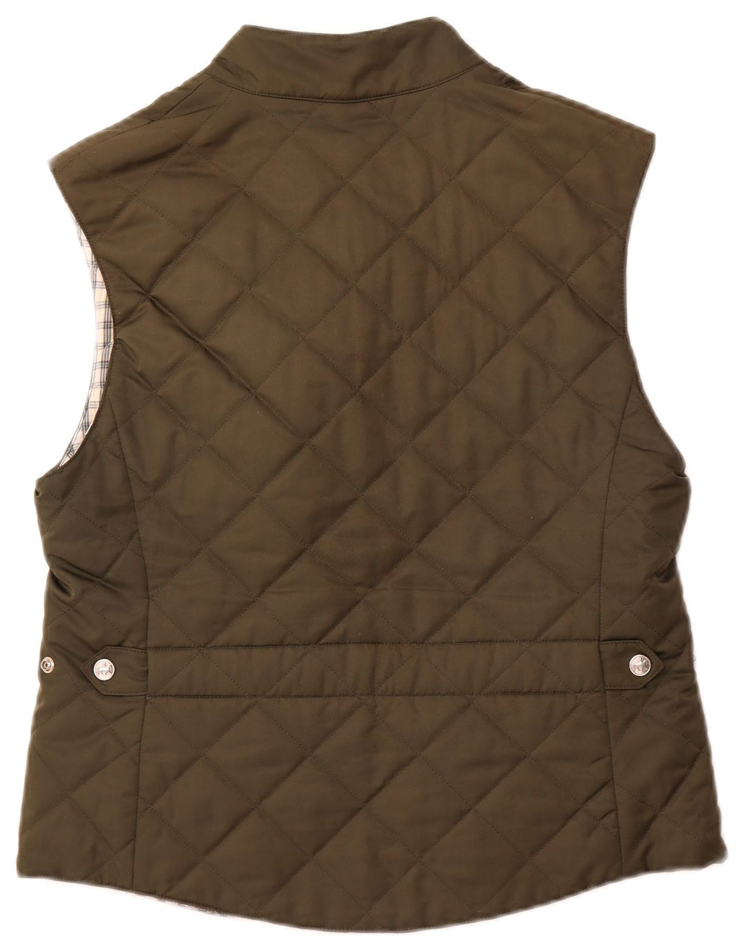 PIKEUR Vendbar quiltet Gilet til kvinder IT 42 Medium Khaki Polyester