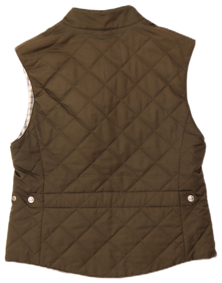 PIKEUR Vendbar quiltet Gilet til kvinder IT 42 Medium Khaki Polyester