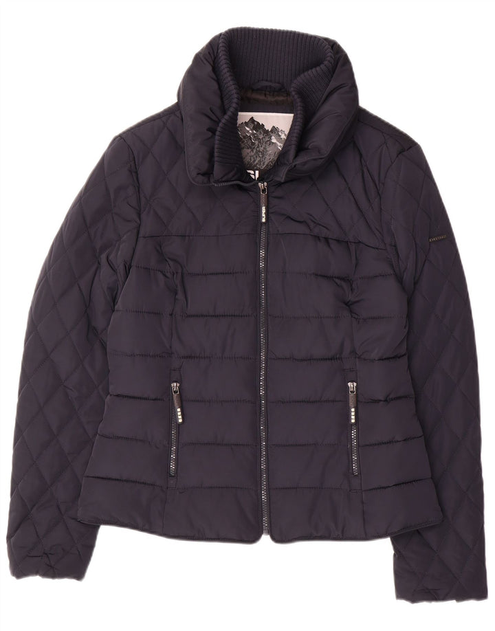 Superdry Polstret Damejakke UK 14 Medium Navy Blue Polyester