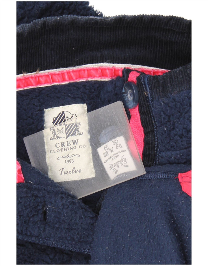 Crew Clothing Dame Fleece Jumper UK 12 Medium Navy Blue Polyester