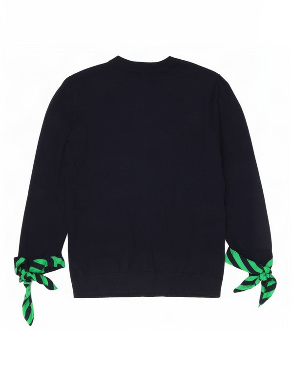 Ralph Lauren Womens Boat Neck Jumper Sweater UK 10 Small Navy Blue