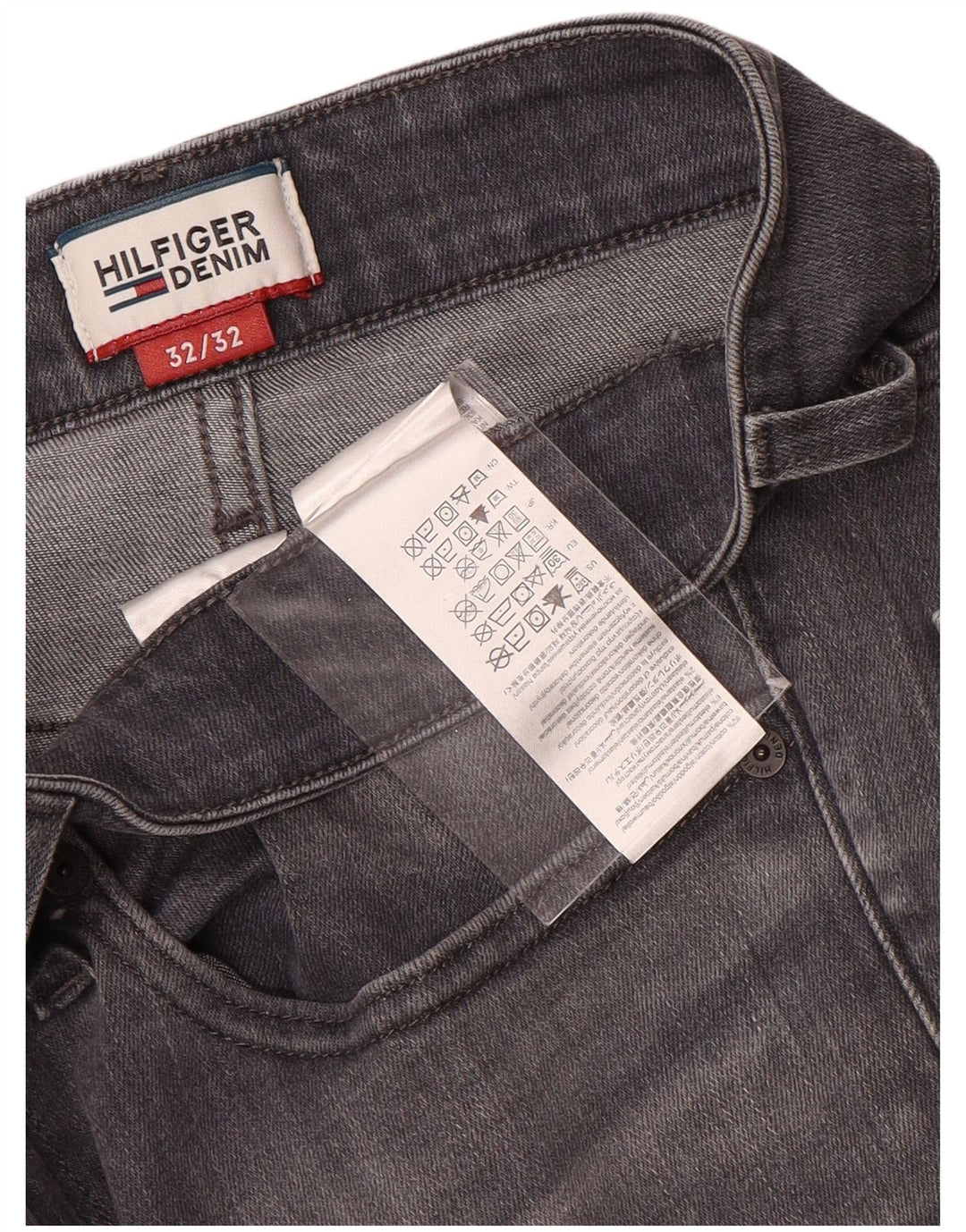 TOMMY HILFIGER Slim Jeans til mænd W32 L32 Grå bomuld