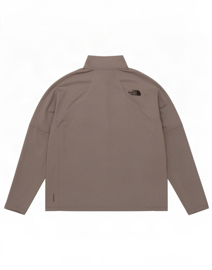 The North Face Herre Zip Neck Pullover Træningsdragt Top Stor Grå Polyester