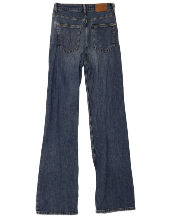 Zara Dame Bootcut Jeans EU 36 XS W26 L32 Blå Bomuld