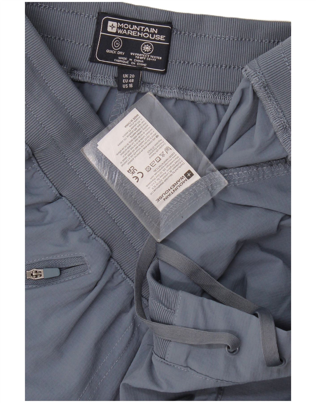 Mountain Warehouse Dame Casual Shorts UK 20 2XL W36 Blå Polyamid