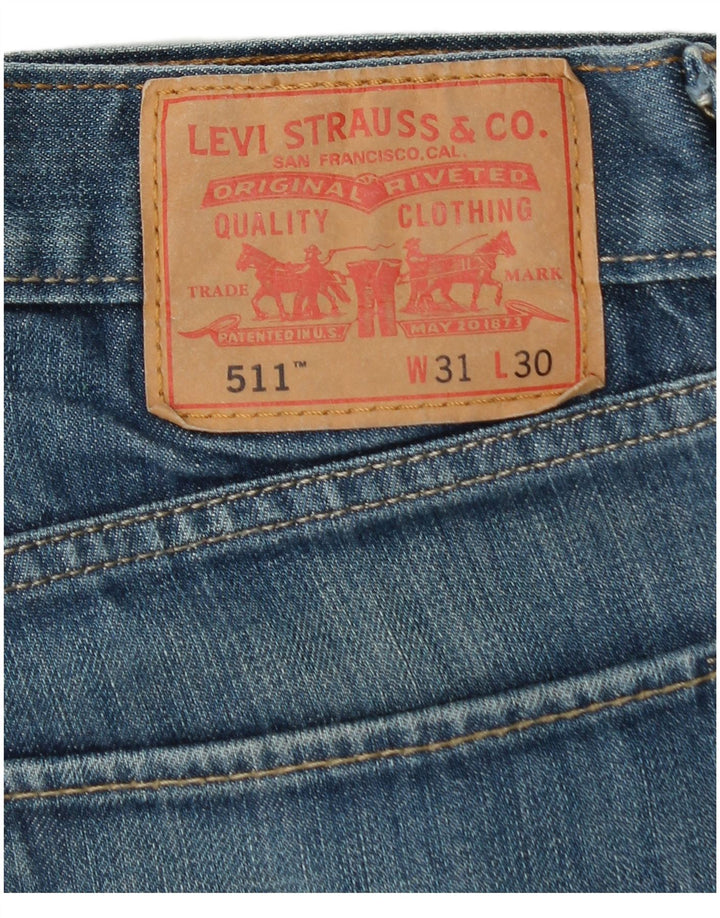 Levi's Herre 511 Slim Jeans W31 L27 Blå Bomuld