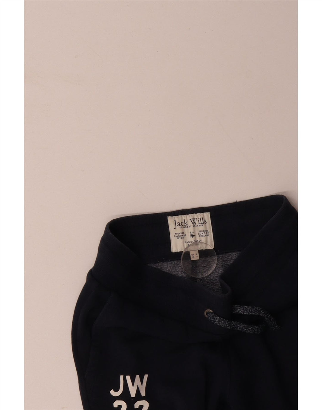 JACK WILLS Grafisk træningsdragt til kvinder Joggers UK 8 Small Navy Blue