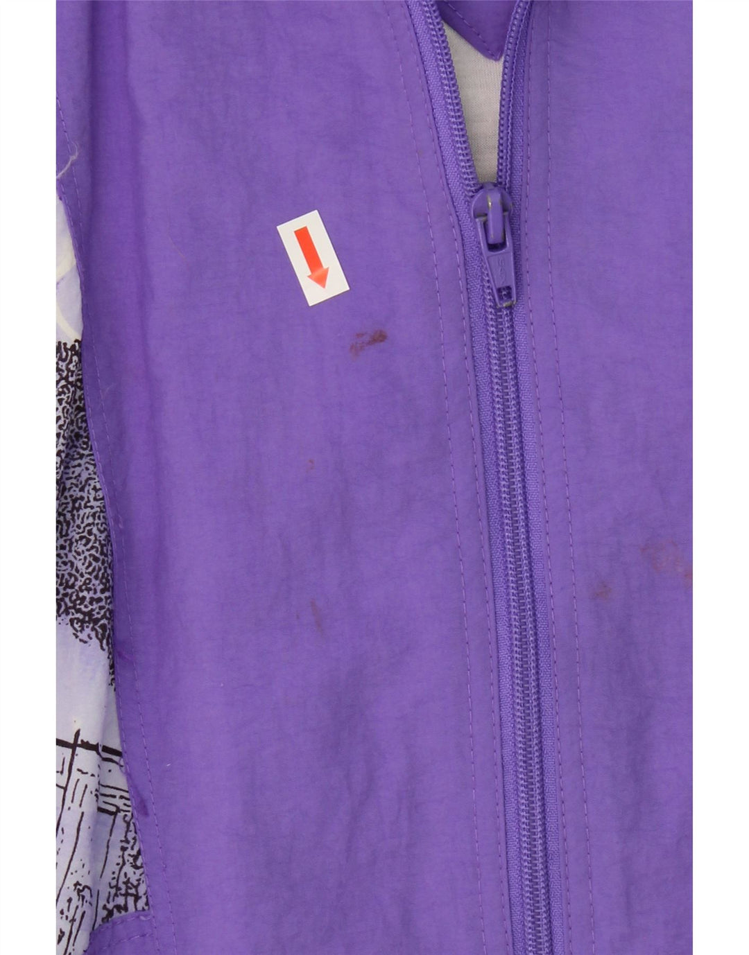 ACTIVE Womens Vintage Oversized Tracksuit Top Jacket UK 14 Medium Purple Vintage Active and Second-Hand Active from Messina Hembry 