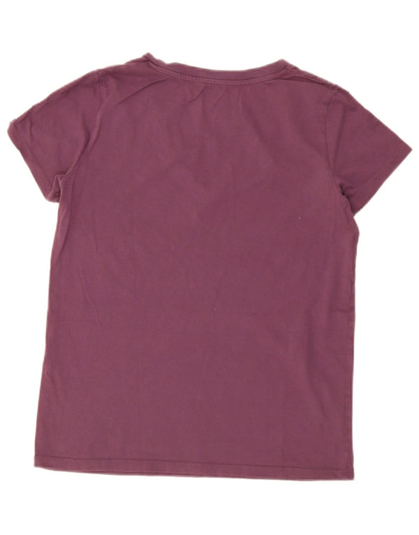 Levi's Dame T-Shirt Top UK 10 Small Burgundy