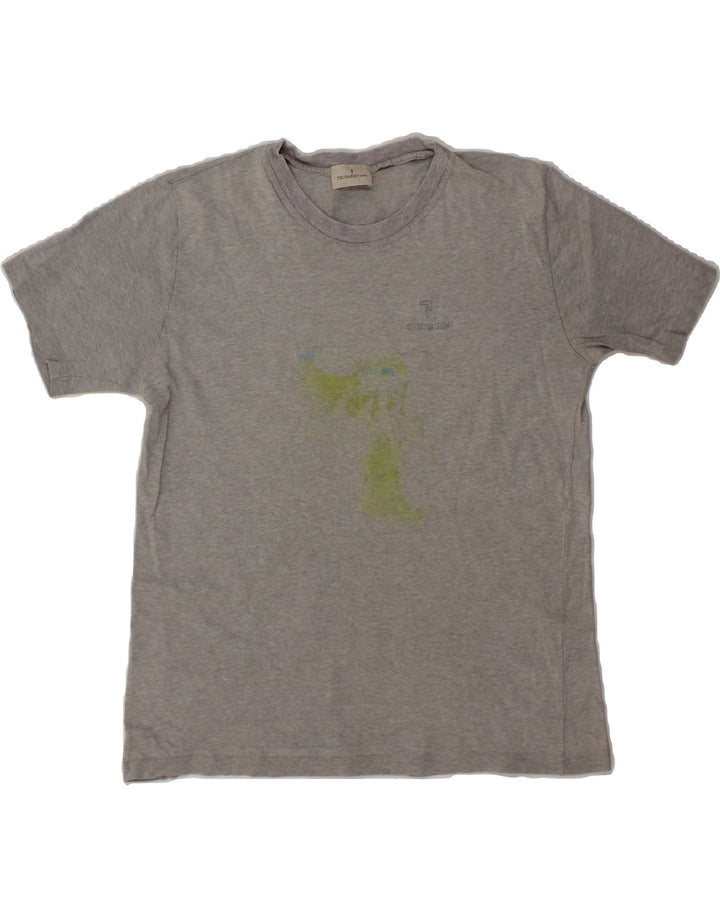 TRUSSARDI JEANS Mens Graphic T-Shirt Top Medium Grey Vintage Trussardi Jeans and Second-Hand Trussardi Jeans from Messina Hembry 
