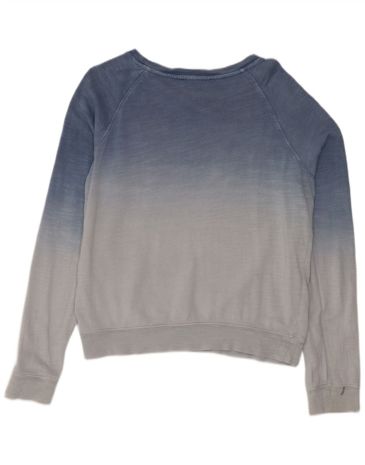 Marks & Spencer Dame Sweatshirt Jumper UK 10 Small Blue Tie Dye