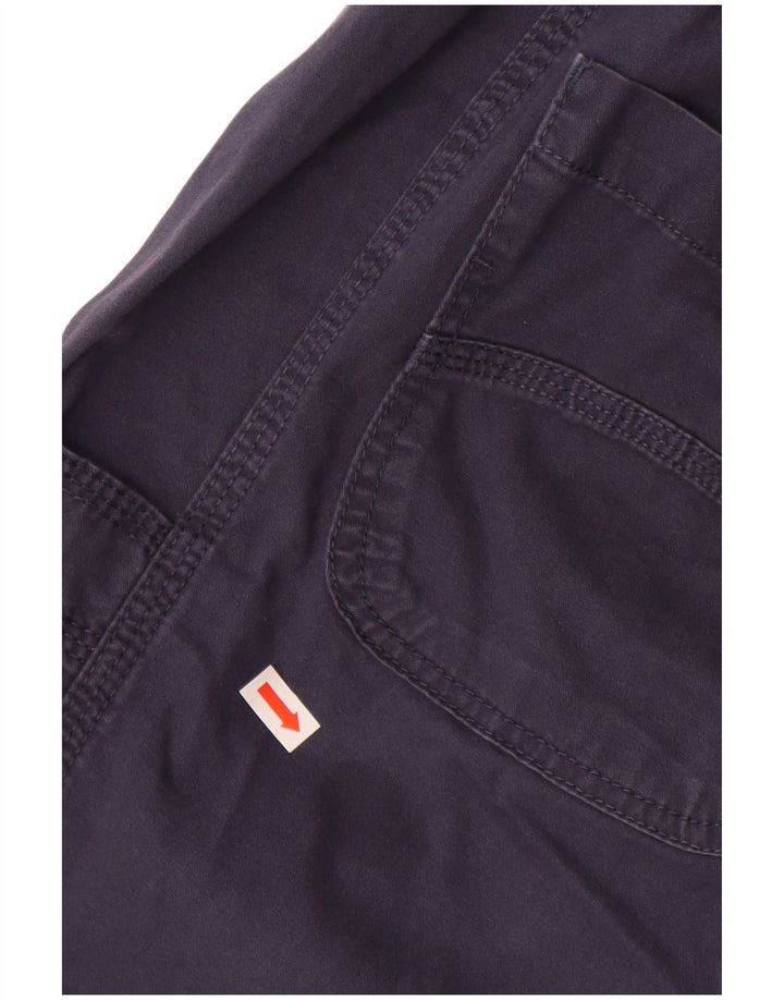 WEIRD FISH Dame Capri Bukser UK 14 Large W34 Navy Blue Bomuld