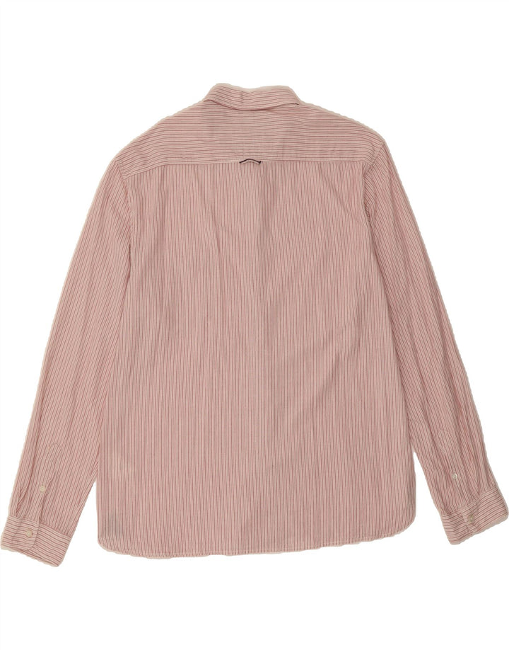 WHITE STUFF Mens Slim Fit Shirt 2XL Pink Striped Cotton Vintage White Stuff and Second-Hand White Stuff from Messina Hembry 