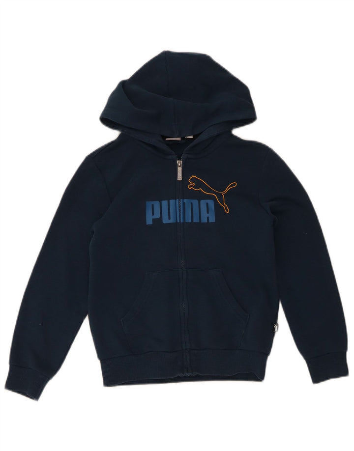 PUMA Boys Graphic Full Tracksuit 9-10 Years  Navy Blue Cotton