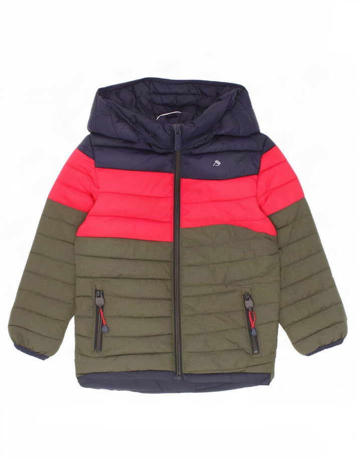 Joules drenge hættepolstret jakke 3-4 år Grøn Colourblock Polyamid