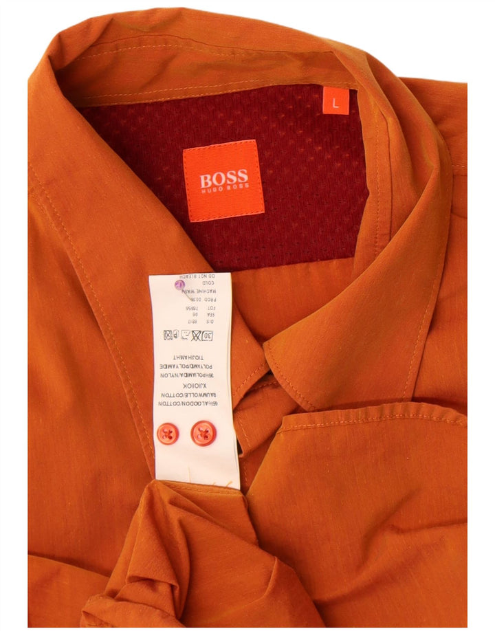 Hugo Boss Herreskjorte Stor Orange Bomuld