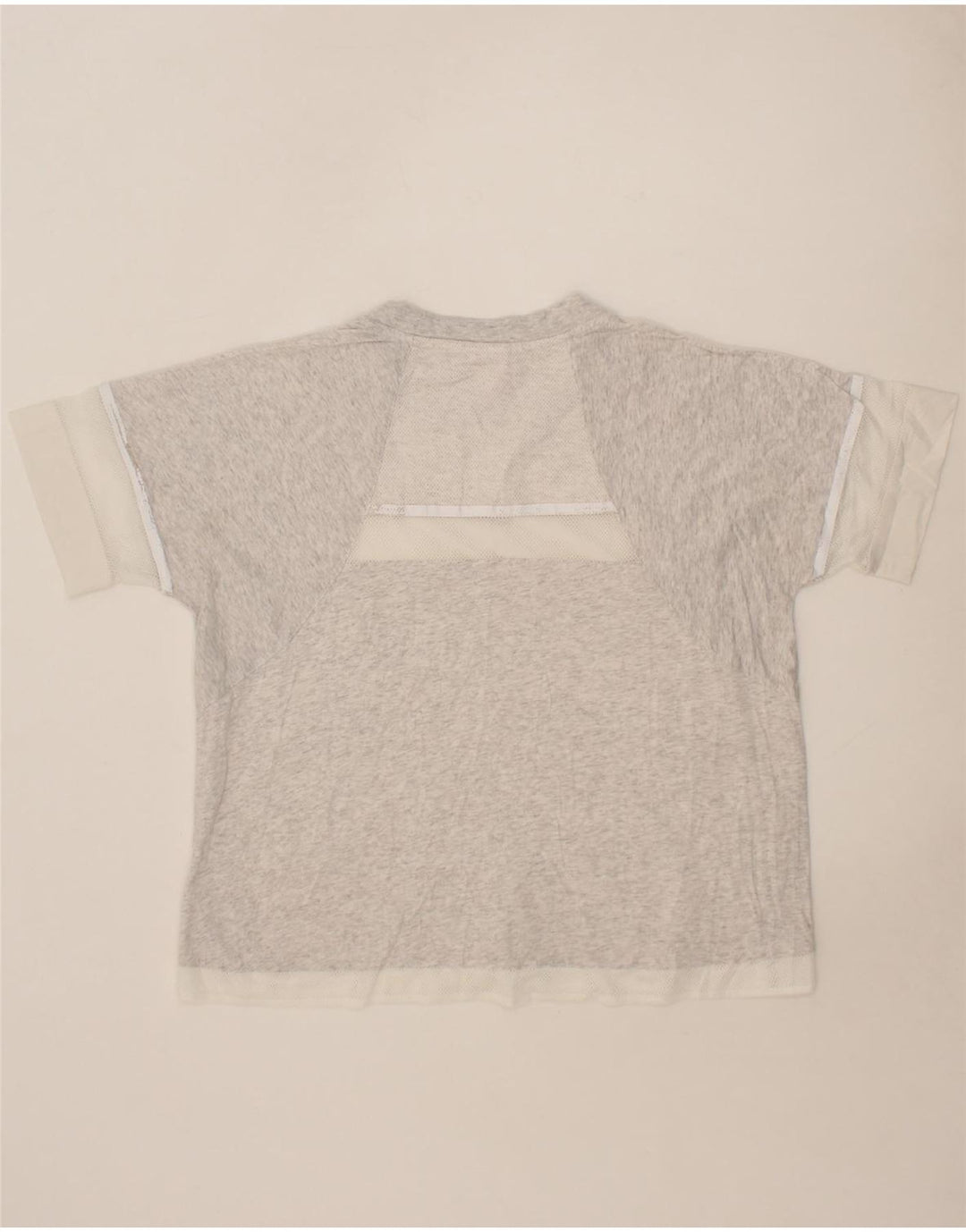 NIKE Womens T-Shirt Top UK 14 Medium Grey Colourblock Vintage Nike and Second-Hand Nike from Messina Hembry 