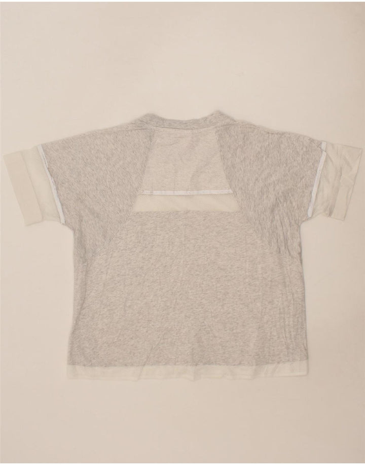 NIKE Womens T-Shirt Top UK 14 Medium Grey Colourblock Vintage Nike and Second-Hand Nike from Messina Hembry 