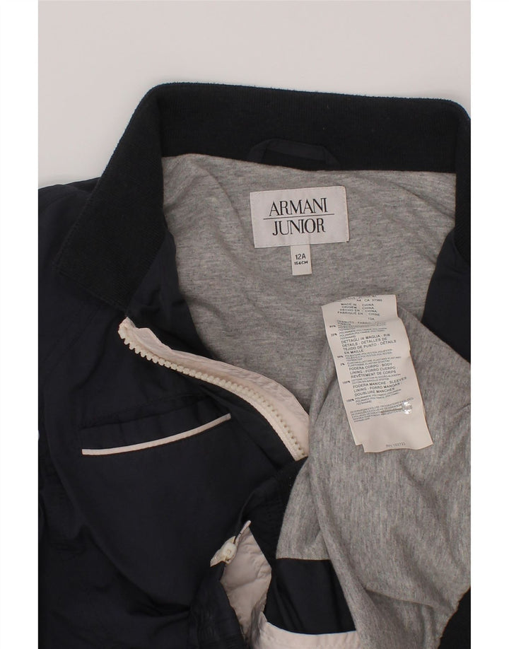 Armani Jeans Bomberjakke til drenge 11-12 år Marineblå polyester