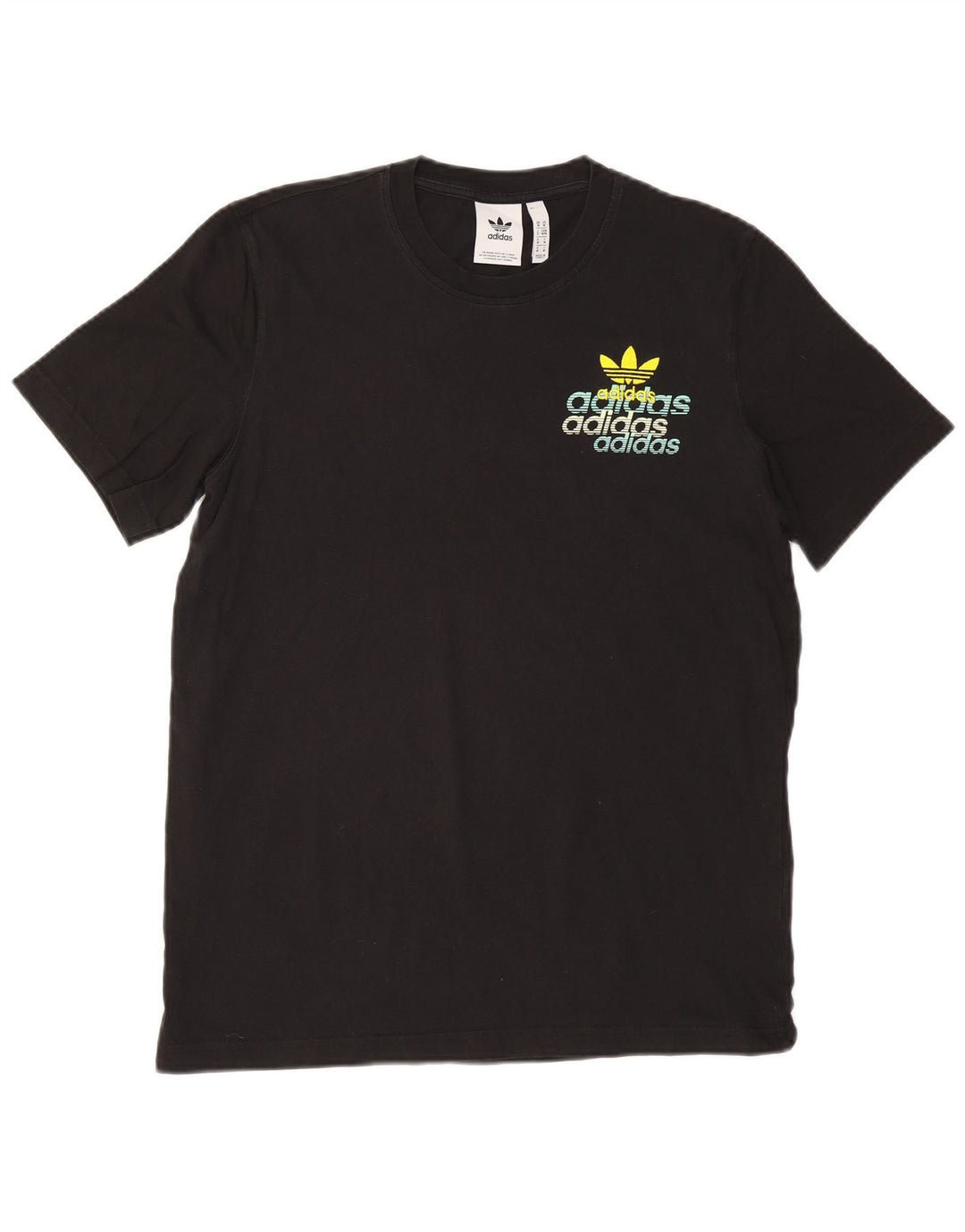 ADIDAS Grafisk T-shirt til mænd, medium sort bomuld