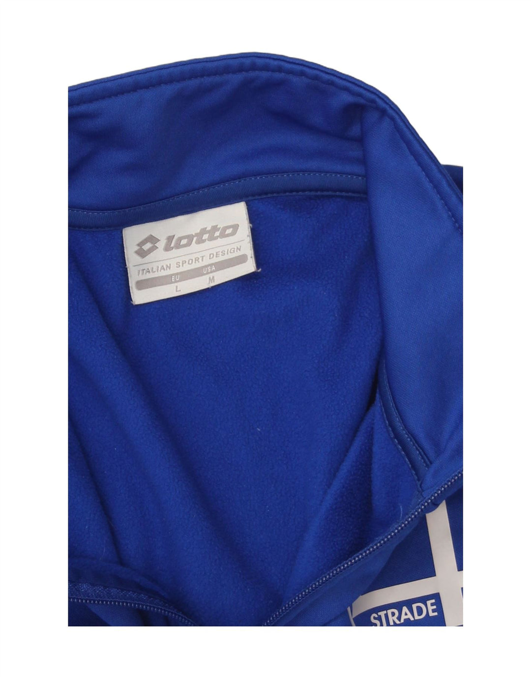 Lotto Herre Grafisk Zip Neck Sweatshirt Jumper Stor Blå Polyester