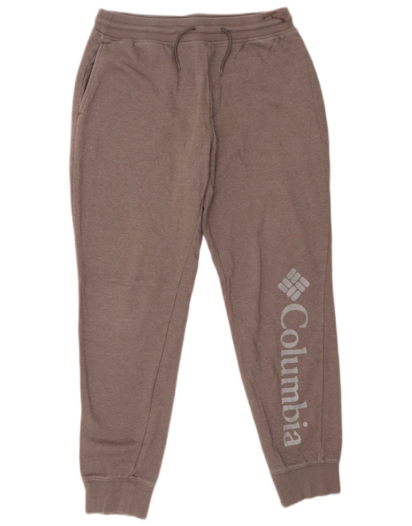Columbia Womens Grafisk træningsdragt Bukser Joggers UK 14 Medium Grey Bomuld
