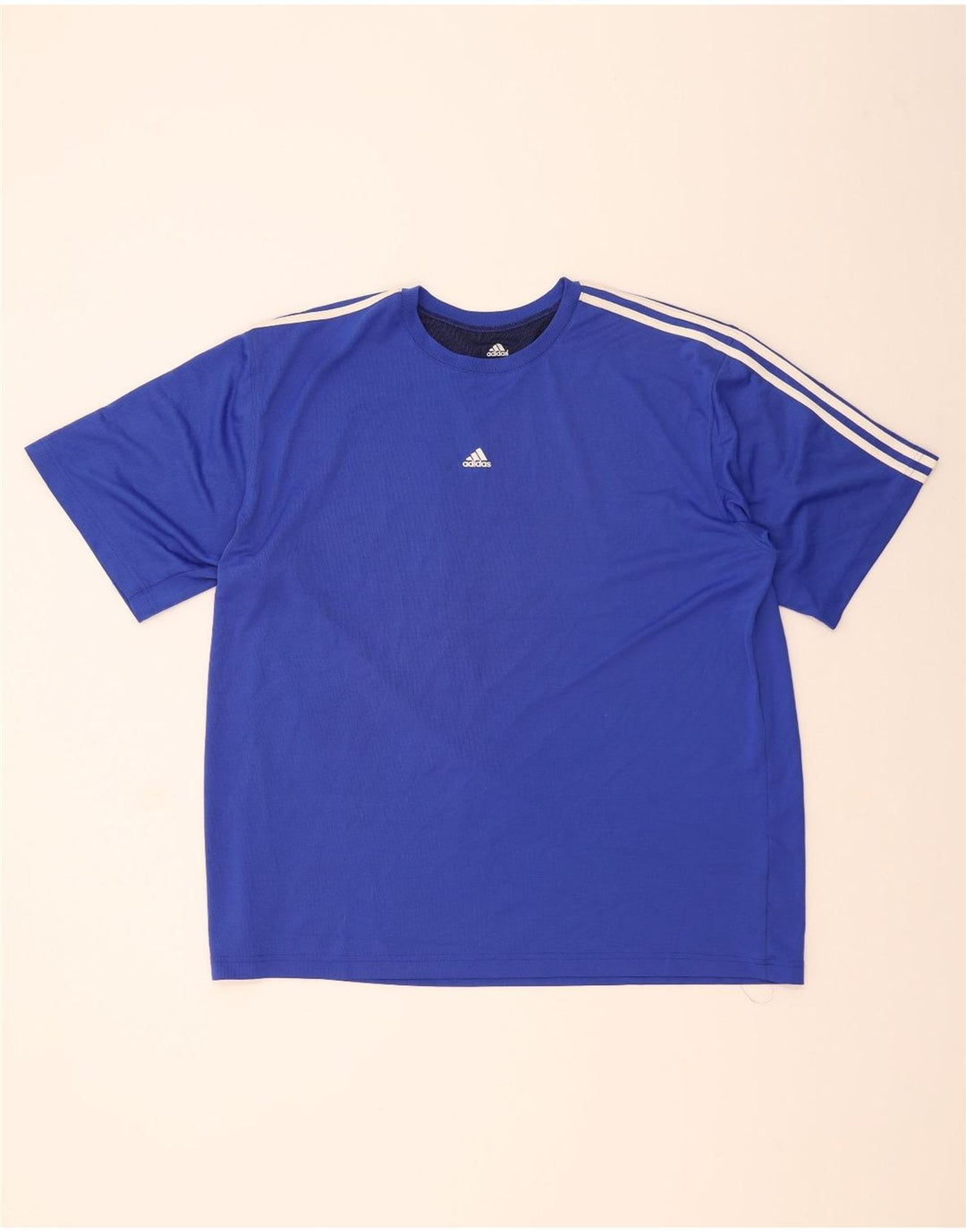 ADIDAS Herre Climalite T-Shirt Top 2XL Blå Polyester