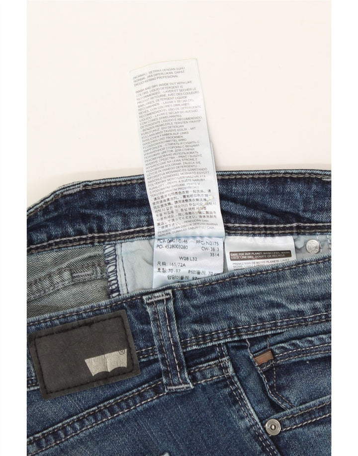 LEVI'S Womens Skinny Jeans  W28 L32 Navy Blue Cotton Vintage Levi's and Second-Hand Levi's from Messina Hembry 