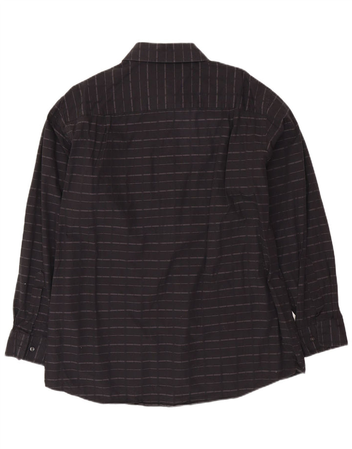 CALVIN KLEIN Herreskjorte str. 17 XL Sortstribet bomuld