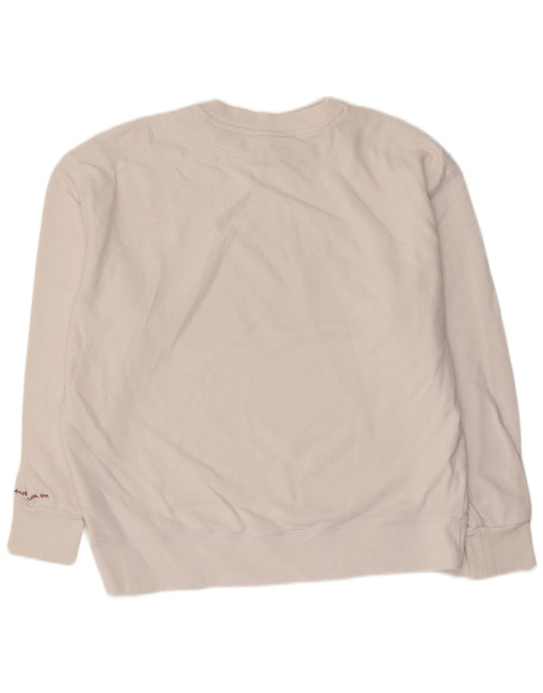 Scotch & Soda Womens Amsterdam Graphic Sweatshirt Jumper UK 10 Small White