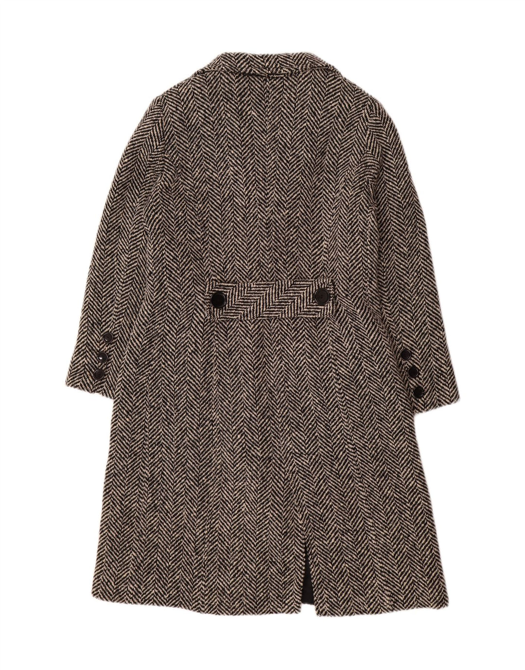 MIRELLA MORI Oversized overfrakke til kvinder UK 18 XL Sort sildebensuld