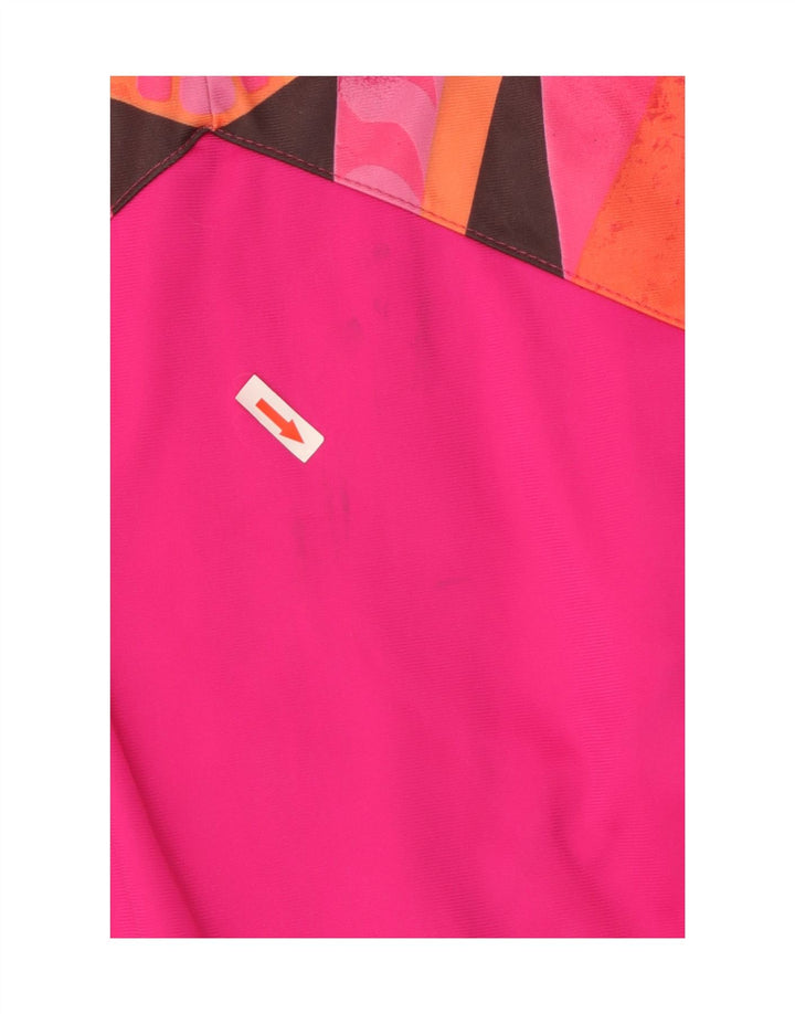 Vintage træningsdragt til mænd Topjakke UK 38 Medium Pink Colourblock Polyester