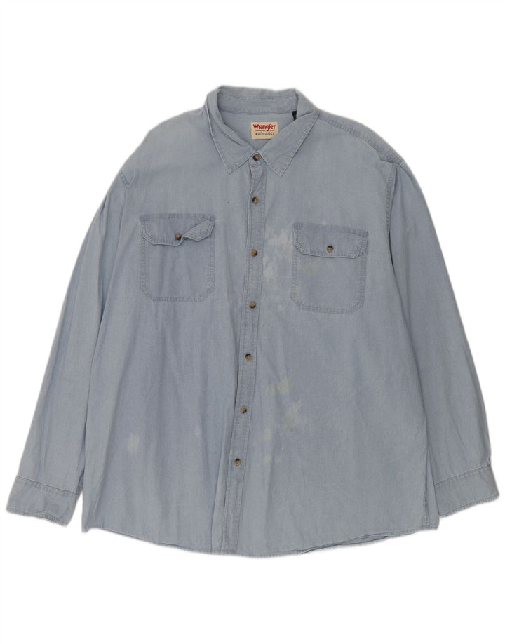 Wrangler herreskjorte 2XL blå bomuld