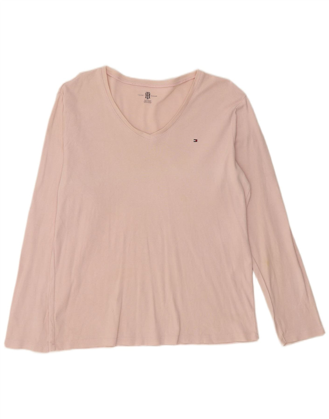 TOMMY HILFIGER Womens Top Long Sleeve UK 20 2XL Pink