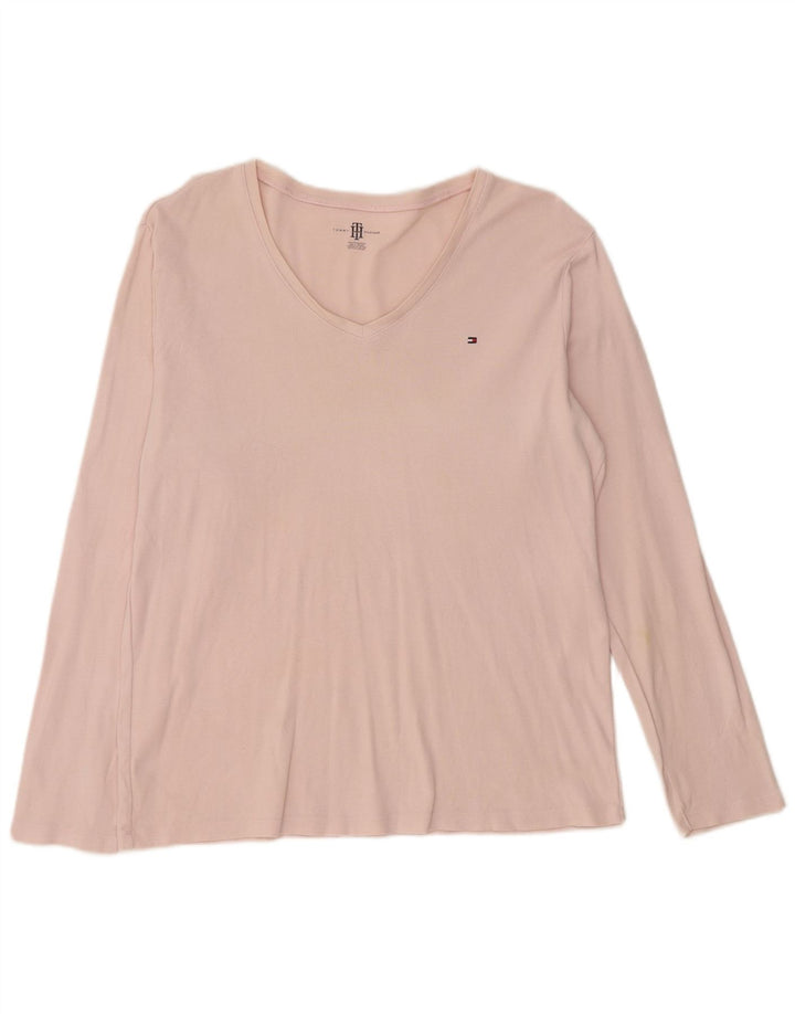 TOMMY HILFIGER Womens Top Long Sleeve UK 20 2XL Pink