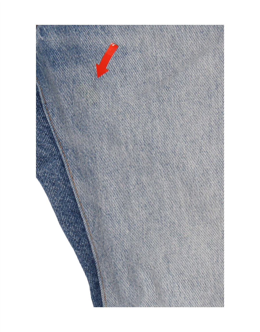 LEVI'S Womens 501 Straight Jeans W25 L28 Blue Colourblock Cotton Vintage Levi's and Second-Hand Levi's from Messina Hembry 
