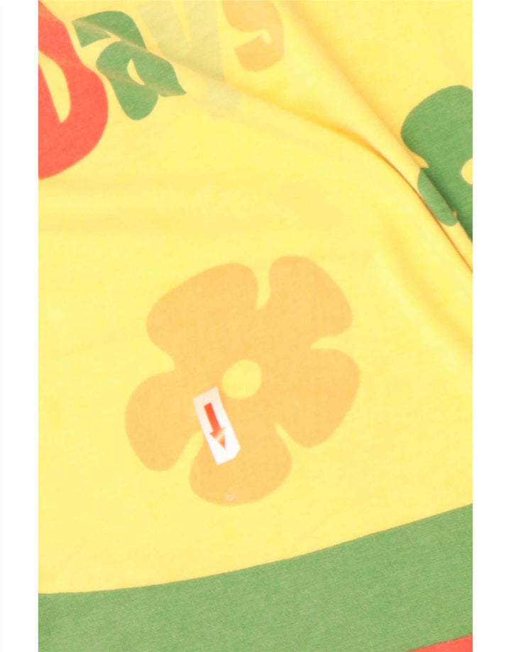 S.Oliver Herre Grafisk T-Shirt Top Stor Gul Colourblock